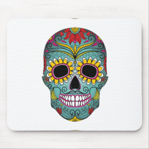 Alfombrilla De Ratón Día de Muertos Calavera Brillante