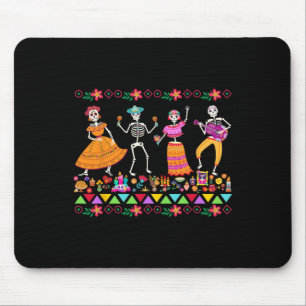 Alfombrilla De Ratón Día De Muertos Día De Los Muertos Esqueleto Mexica