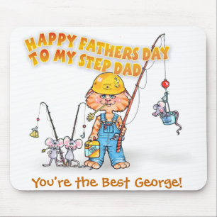 Alfombrilla De Ratón Día de padres feliz del papá del paso