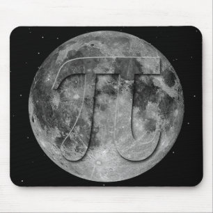 Alfombrilla De Ratón Día de Pi de Luna Llena Divertido