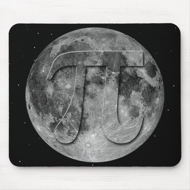 Alfombrilla De Ratón Día de Pi de Luna Llena Divertido (Frente)