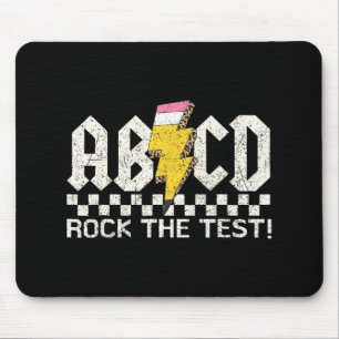 Alfombrilla De Ratón Día de prueba del profesor Retro Abcd Rock Test Da