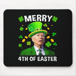 Alfombrilla De Ratón Día de San Patricio divertido Joe Biden Alegre 4 d