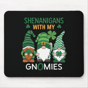 Alfombrilla De Ratón Día de San Patricio Shamrock Afortunado Gnomos Leo
