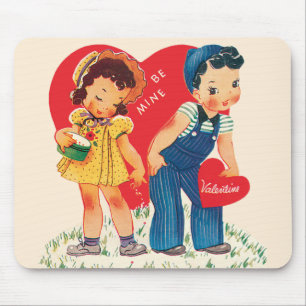 Alfombrilla De Ratón Día de San Valentín Antiguo y Bonito, Corazones de