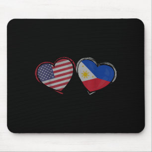 Alfombrilla De Ratón Día de San Valentín Corazón Bandera de Filipinas E