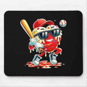 Alfombrilla De Ratón Día de San Valentín Corazón Béisbol Goteo Helado N