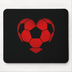 Alfombrilla De Ratón Día de San Valentín Corazón de Fútbol Para Niños y