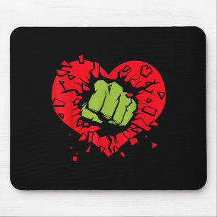Alfombrilla De Ratón Día de San Valentín Corazón Smash Hulk Marvel 