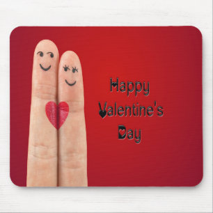 Alfombrilla De Ratón Día de San Valentín de dedos felices