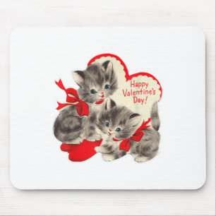 Alfombrilla De Ratón Día de San Valentín de la cosecha Cat Kitten Kitty