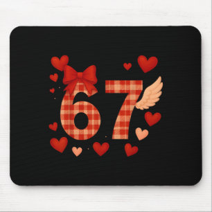 Alfombrilla De Ratón Día de San Valentín divertido 67 Cuadros Seis Siet