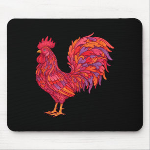 Alfombrilla De Ratón Día de San Valentín Divertido Pollo Corazón Gallin