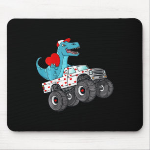 Alfombrilla De Ratón Día de San Valentín infantil T Rex Monstruo Camión