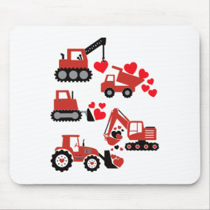 Alfombrilla De Ratón Día de San Valentín Niños Construcción Truc