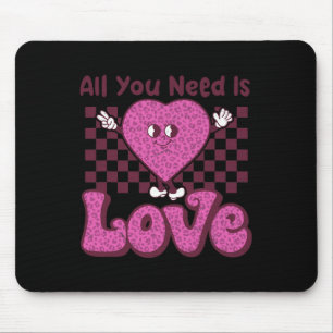 Alfombrilla De Ratón Día de San Valentín Retro Groovy Todo Lo Que Neces