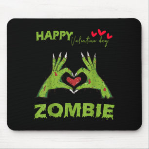 Alfombrilla De Ratón Día de San Valentín Zombie Forma de Mano Un Corazó
