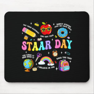 Alfombrilla De Ratón Día de Staar prueba maestro estudiante positivo ma