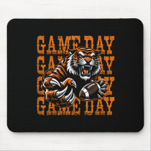 Alfombrilla De Ratón Día del Juego de Fútbol de Tigres Vintage Distress