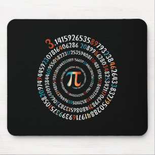 Alfombrilla De Ratón Día divertido de Pi 3.14 Símbolo Pi Espiral Número