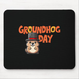 Alfombrilla De Ratón Día divertido y feliz de la marmota 2 de febrero F