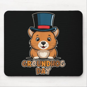 Alfombrilla De Ratón Día divertido y feliz de la marmota 2 de febrero F