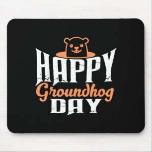 Alfombrilla De Ratón Día Feliz de la Marmota Divertida Marmota Adorable
