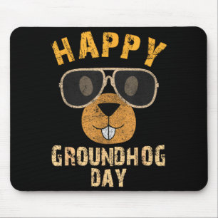 Alfombrilla De Ratón Día Feliz de la Marmota Divertida Marmota Animales