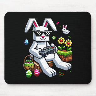 Alfombrilla De Ratón Día Feliz de Pascua de Conejo Huevo Videojuego Niñ