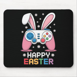 Alfombrilla De Ratón Día Feliz de Pascua de Conejo Huevo Videojuego Niñ
