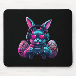 Alfombrilla De Ratón Día Feliz de Pascua de Conejo Huevo Videojuego Niñ