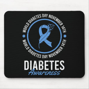 Alfombrilla De Ratón Día Mundial de la Diabetes Noviembre Conciencia de