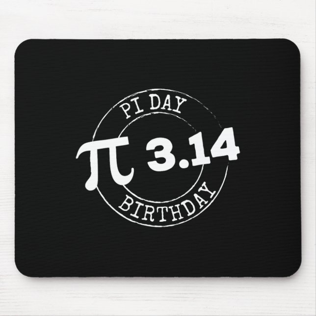 Alfombrilla De Ratón Día Pi Cumpleaños 3 14 Marzo 14 Math Nerd Geeky Gi (Frente)
