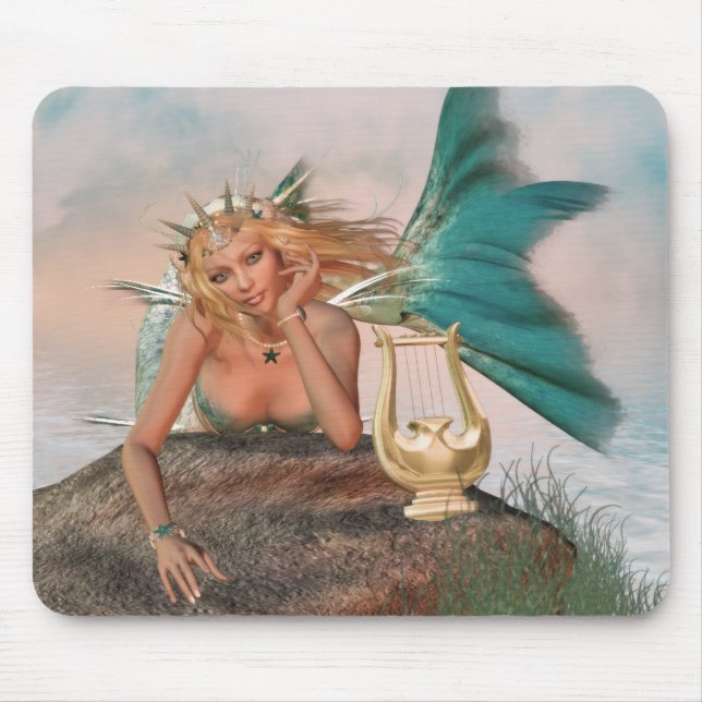 Alfombrilla De Ratón Día que soña la sirena Mousepad (Frente)