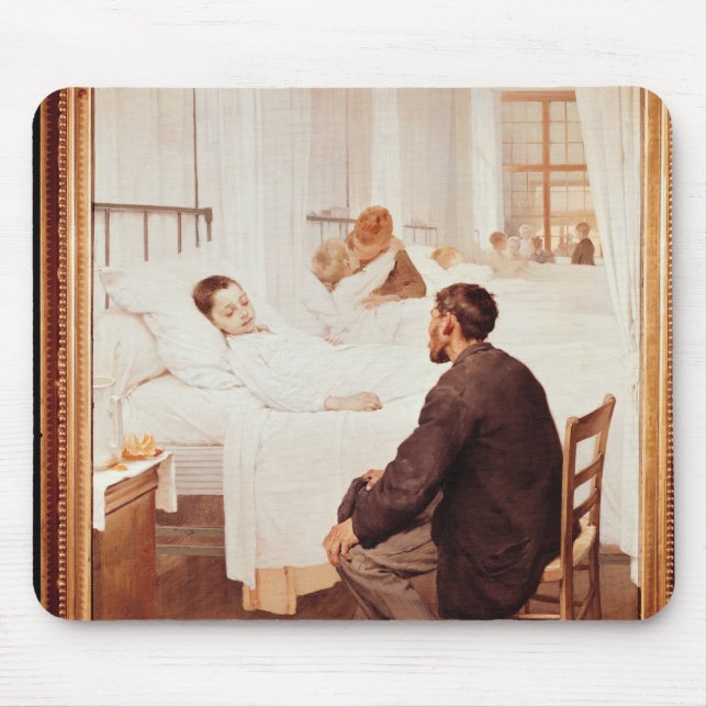 Alfombrilla De Ratón Día que visita en el hospital, 1889 (Frente)