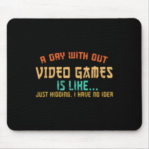 Alfombrilla De Ratón Día Sin Videojuegos Gamer Divertido Chicos Jugando