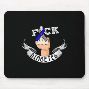 Alfombrilla De Ratón Diabetes Cinta azul Diabética Tipo 1 Conciencia D