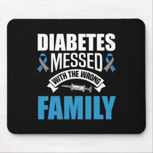 Alfombrilla De Ratón Diabetes Con La Familia Errónea T1D Tipo 1