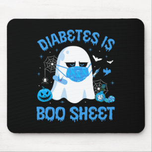 Alfombrilla De Ratón Diabetes es una hoja de boom: azul gris para la to