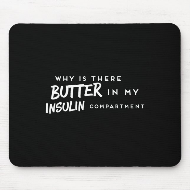 Alfombrilla De Ratón Diabetic Fun T1d Diabetes Sensibilización Insulina (Frente)