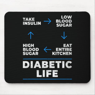 Alfombrilla De Ratón Diabetic Life Cycle Fun Diabetes Sensibilización s