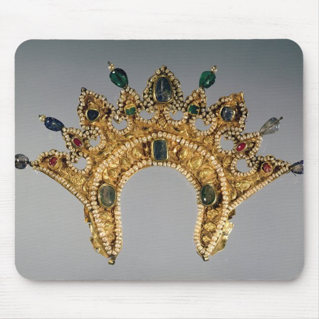 Alfombrilla De Ratón Diadema rusa, oro fijado con las perlas (Frente)