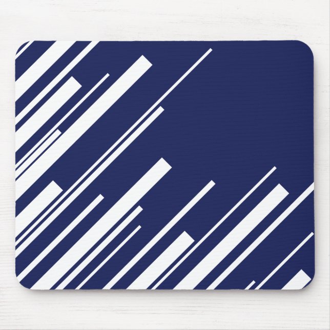 Alfombrilla De Ratón Diagonarios - Azul y blanco (Frente)