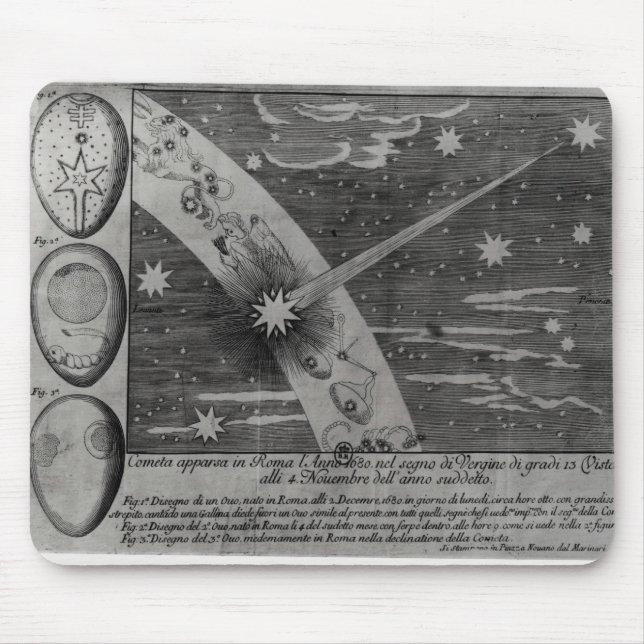 Alfombrilla De Ratón Diagrama astrológico del cometa (Frente)