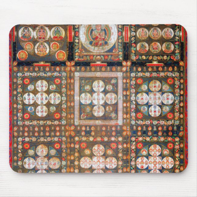 Alfombrilla De Ratón Diagrama cósmico de Mandala para meditación (Frente)