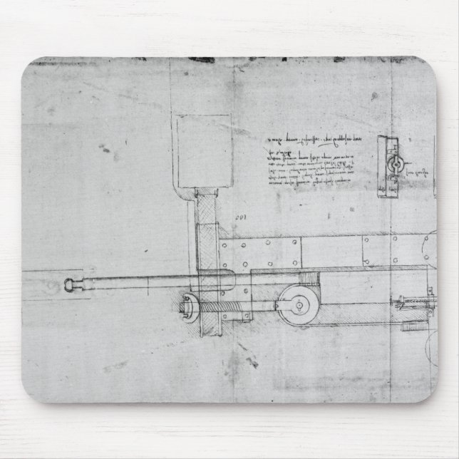 Alfombrilla De Ratón Diagrama de un perno mecánico (Frente)