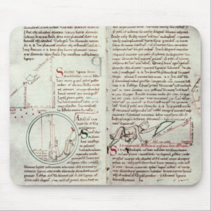 Alfombrilla De Ratón Diagramas de las medidas y del texto (vitela)
