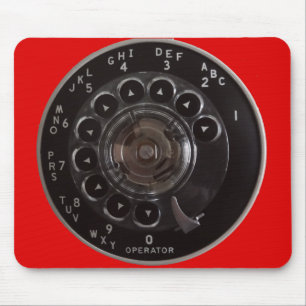 Alfombrilla De Ratón Dial rotatorio Mousepad del teléfono del vintage