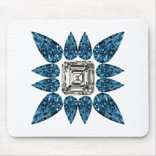 Alfombrilla De Ratón Diamante azul