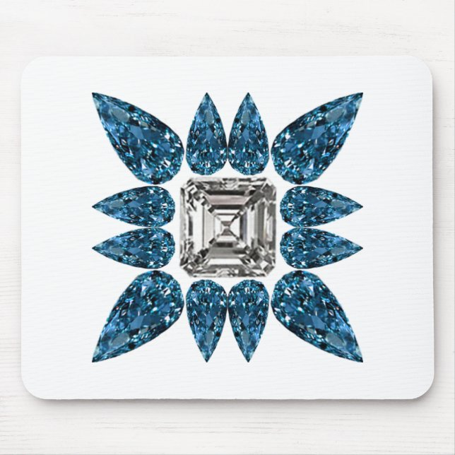 Alfombrilla De Ratón Diamante azul (Frente)